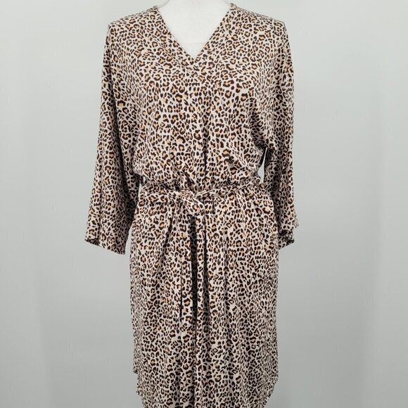 Flora Nikrooz Cora Leopard Print Robe - Picture 1 of 12